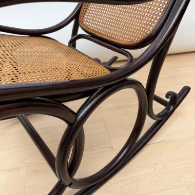  Thonet Art Nouveau Bentwood Rocking Chair by Thonet Austria circa 1900