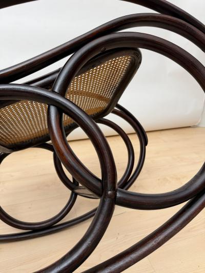  Thonet Art Nouveau Bentwood Rocking Chair by Thonet Austria circa 1900