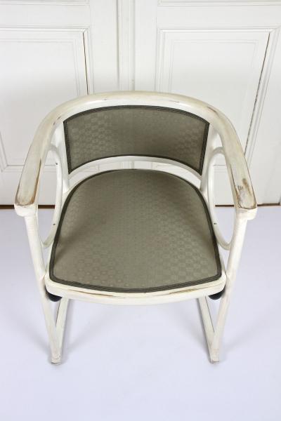  Thonet Art Nouveau Thonet Armchairs by Josef Hoffmann White Lacquered AT ca 1905