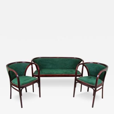  Thonet Art Nouveau Thonet Bentwood Seating Salon Suite by M Kammerer AT ca 1910