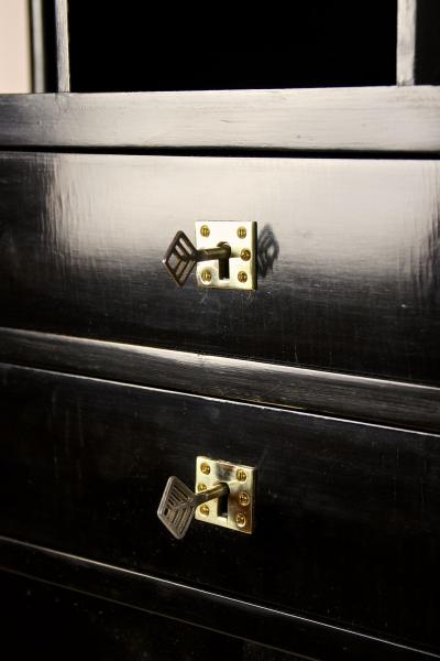  Thonet Black Art Nouveau Display Cabinet by Josef Hoffmann for Thonet AT ca 1905