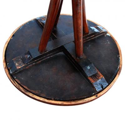  Thonet Early Thonet Pedestal Table with Cork Top