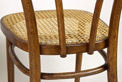  Thonet Set Of Two Art Nouveau Thonet Bentwood Chairs Vienesse Mesh AT ca 1895