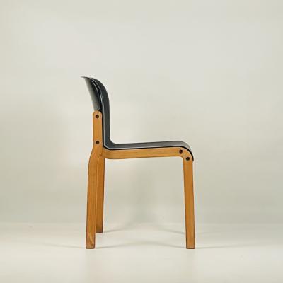  Thonet Set of 6 Birch Bentwood Stacking Chairs by Thonet Made in Germany