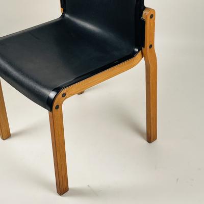  Thonet Set of 6 Birch Bentwood Stacking Chairs by Thonet Made in Germany