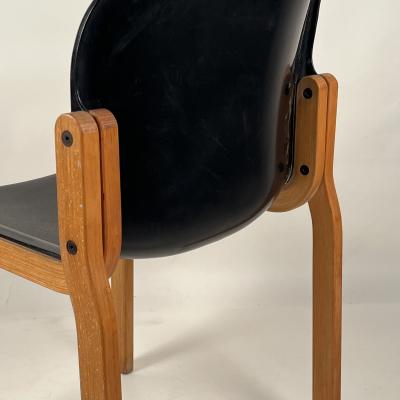  Thonet Set of 6 Birch Bentwood Stacking Chairs by Thonet Made in Germany