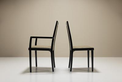 Thonet Set of 6 Thonet Dining Chairs in Wood and Fabric Austria 1980s