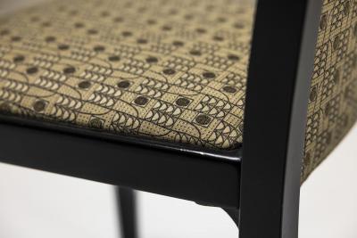 Thonet Set of 6 Thonet Dining Chairs in Wood and Fabric Austria 1980s