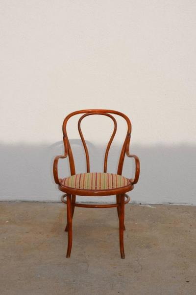  Thonet Set of Four Large Slender Bentwood Dining Set by Thonet