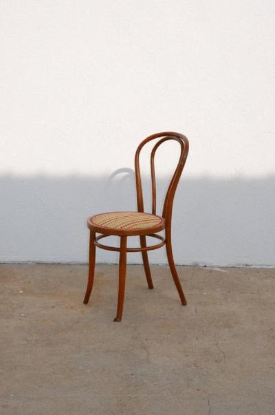  Thonet Set of Four Large Slender Bentwood Dining Set by Thonet