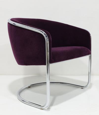  Thonet Thonet Barrel Back Club Chair in Mohair