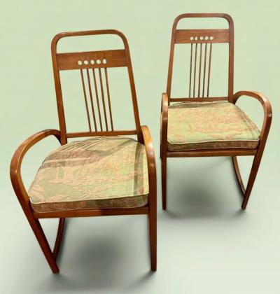  Thonet Thonet Model No 511 Vienna Secession Bentwood Armchairs circa 1904