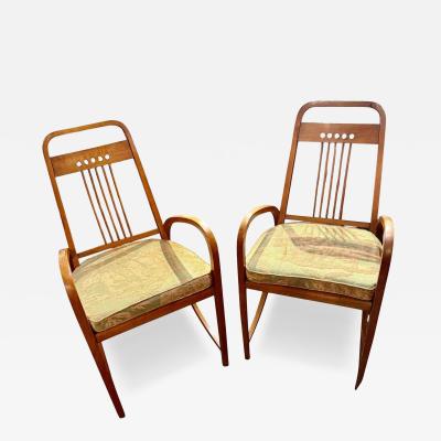  Thonet Thonet Model No 511 Vienna Secession Bentwood Armchairs circa 1904
