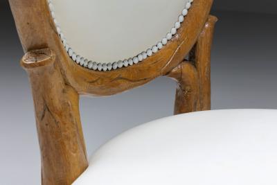  Thonet Thonet style Hand Carved Wooden Dining Chairs Mid Century Modern 1960s