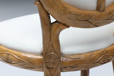  Thonet Thonet style Hand Carved Wooden Dining Chairs Mid Century Modern 1960s
