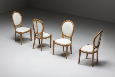  Thonet Thonet style Hand Carved Wooden Dining Chairs Mid Century Modern 1960s
