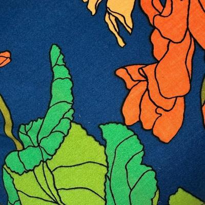  Threads Soft Goods 1970s Cotton Floral Pillow 16 x 24 USA 413a