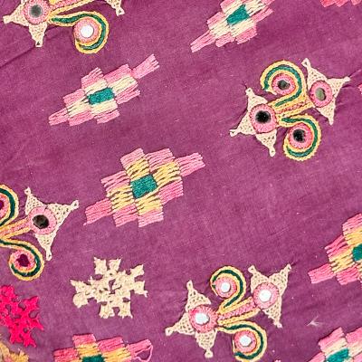  Threads Soft Goods Vintage Banjara Embroidered Pillow 16 x 36 India 318c