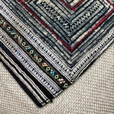 Threads Soft Goods Vintage Hmong Batik Embroidered Pillow 16x24 China 466a