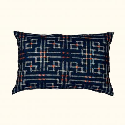 Threads Soft Goods Vintage Silk Ikat Kimono Pillow 11x17 Japan 428B