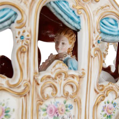  Tiche Italian Tiche porcelain horse and carriage group
