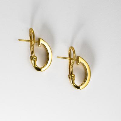  Tiffany Co 18K Yellow Gold Vintage Tiffany Co Diamond Earrings 0 65ct