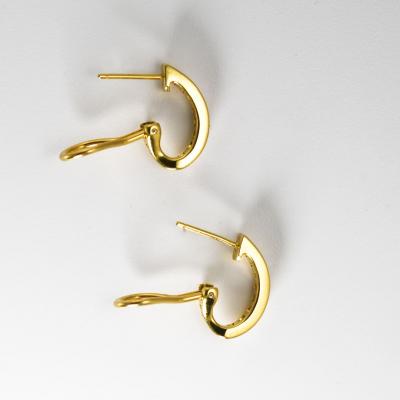  Tiffany Co 18K Yellow Gold Vintage Tiffany Co Diamond Earrings 0 65ct