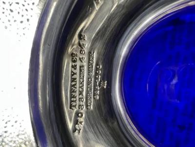 Tiffany Co A Pair of Tiffany Baskets with Cobalt Liner