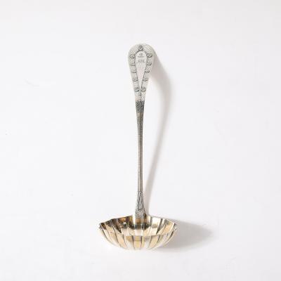  Tiffany Co Aesthetic Movement Tiffany Co Sterling Gold Washed Daisy Pattern Ladle
