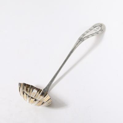  Tiffany Co Aesthetic Movement Tiffany Co Sterling Gold Washed Daisy Pattern Ladle