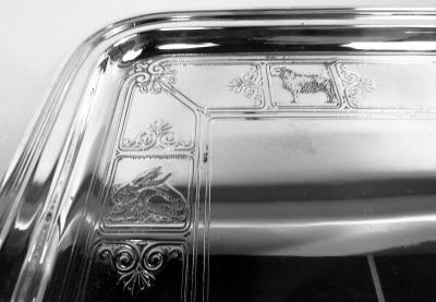  Tiffany Co Antique Tiffany American Art Deco Sterling Silver Nursery Tray