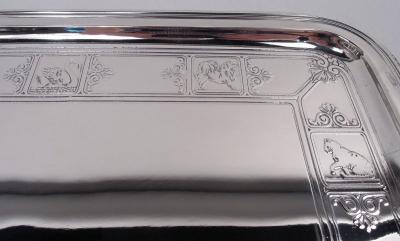  Tiffany Co Antique Tiffany American Art Deco Sterling Silver Nursery Tray
