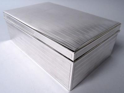  Tiffany Co Antique Tiffany American Edwardian Sterling Silver Cigar Box