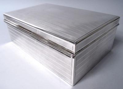  Tiffany Co Antique Tiffany American Edwardian Sterling Silver Cigar Box