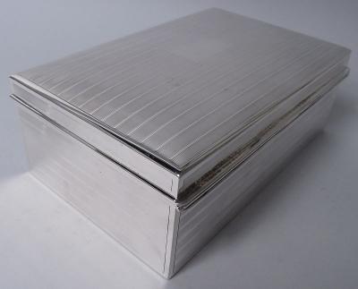  Tiffany Co Antique Tiffany American Edwardian Sterling Silver Cigar Box