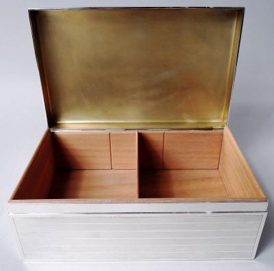  Tiffany Co Antique Tiffany American Edwardian Sterling Silver Cigar Box