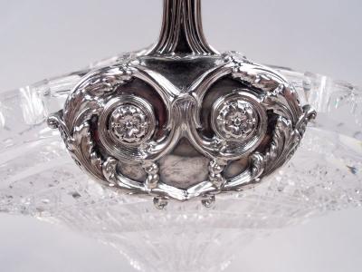  Tiffany Co Antique Tiffany American Sterling Silver Brilliant Cut Glass Basket