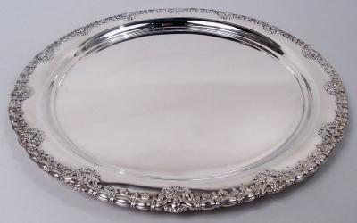  Tiffany Co Antique Tiffany American Sterling Silver Tray in English King Pattern