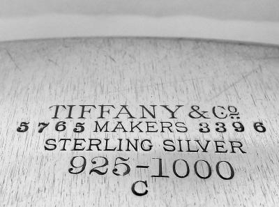  Tiffany Co Antique Tiffany American Sterling Silver Tray in English King Pattern