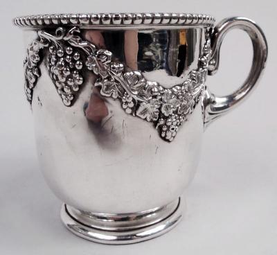  Tiffany Co Antique Tiffany American Victorian Classical Grapevine Baby Cup