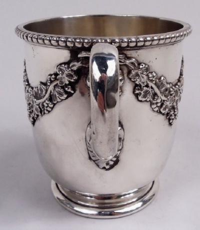  Tiffany Co Antique Tiffany American Victorian Classical Grapevine Baby Cup