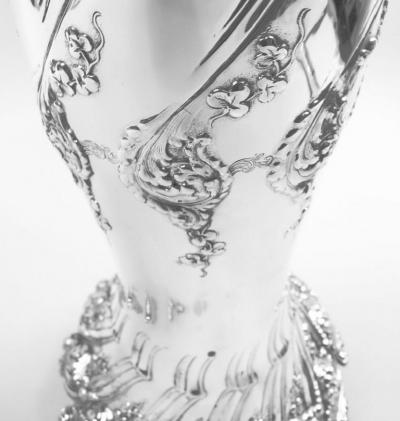 Tiffany Co Antique Tiffany Art Nouveau Classical Sterling Silver 18 Inch Vase