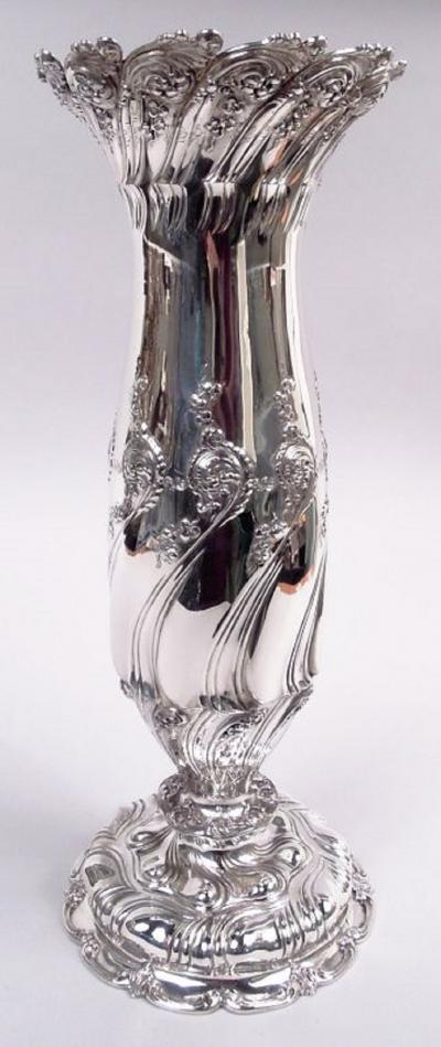  Tiffany Co Antique Tiffany Art Nouveau Classical Sterling Silver 18 Inch Vase