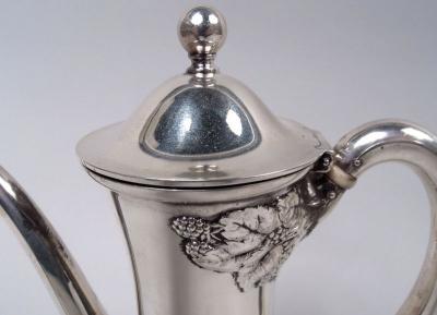  Tiffany Co Antique Tiffany Blackberry Sterling Silver Coffeepot