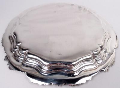  Tiffany Co Antique Tiffany Chrysanthemum Sterling Silver Round Tray