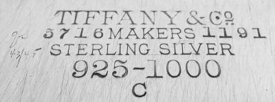  Tiffany Co Antique Tiffany Chrysanthemum Sterling Silver Round Tray