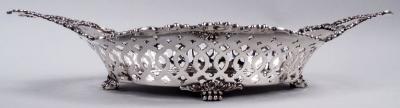  Tiffany Co Antique Tiffany Edwardian Classical Pierced Sterling Silver Bread Tray