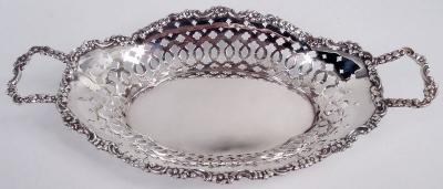  Tiffany Co Antique Tiffany Edwardian Classical Pierced Sterling Silver Bread Tray