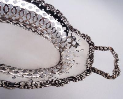  Tiffany Co Antique Tiffany Edwardian Classical Pierced Sterling Silver Bread Tray