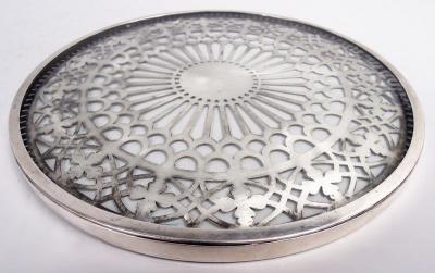  Tiffany Co Antique Tiffany Edwardian Classical Silver Overlay Trivet